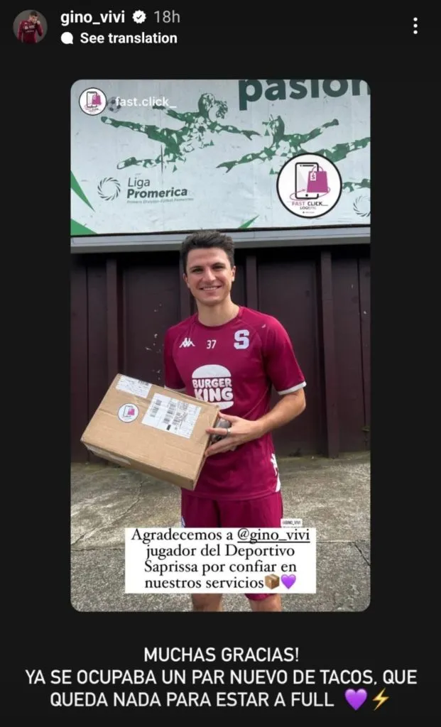 Gino Vivi adelantó que falta poco para regresar a las canchas.