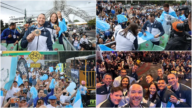 ¡Como héroes! Guatemala dio un gran recibimiento a sus medallistas olímpicos
