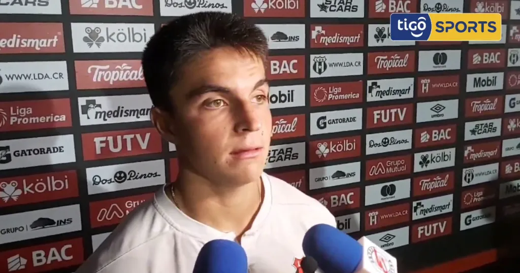 Santiago van der Putten post partido con Alajuelense / Tigo Sports