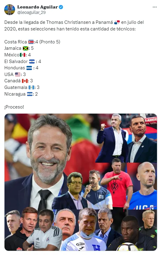 Todos cambian de DT menos Panamá. (Twitter)