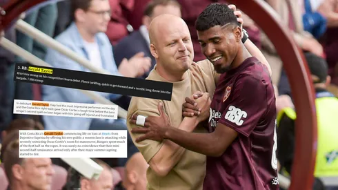 "Masterclass": medios de Escocia se rinden ante Gerald Taylor tras su debut en el Hearts.
