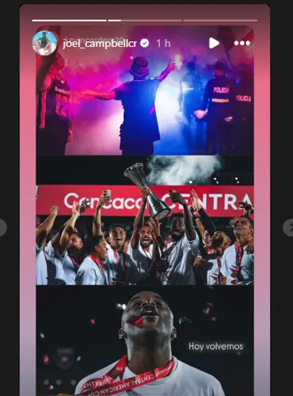 Joel Campbell en sus redes sociales