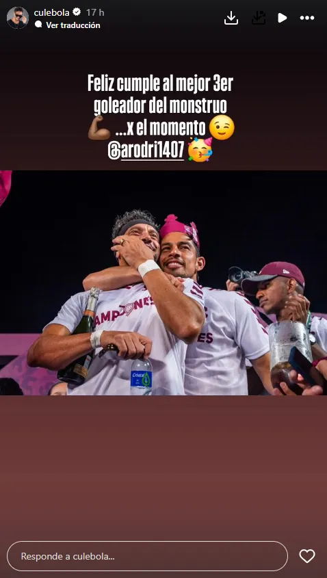 El mensaje de Bolaños para Ariel en su 35º cumpleaños. (Instagram)