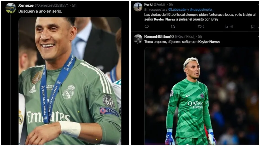 En Boca quieren a Keylor Navas como portero. (Foto: X)