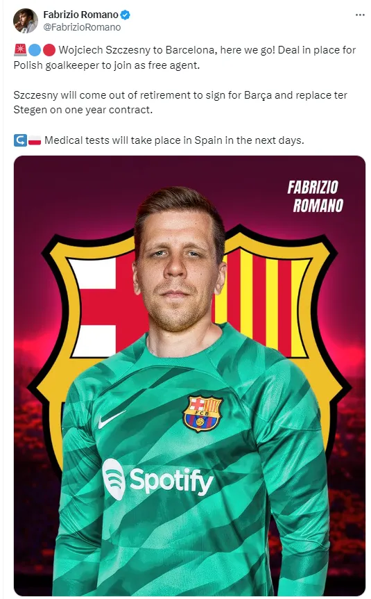 La confirmación de Fabrizio Romano. (Twitter)