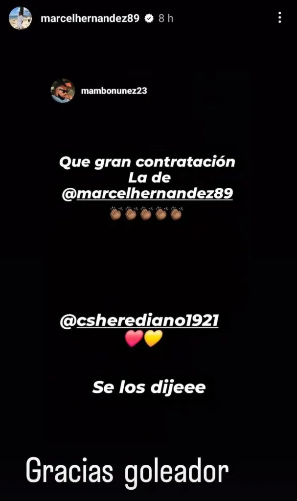 Víctor Mambo Núñez sobre Marcel Hernández