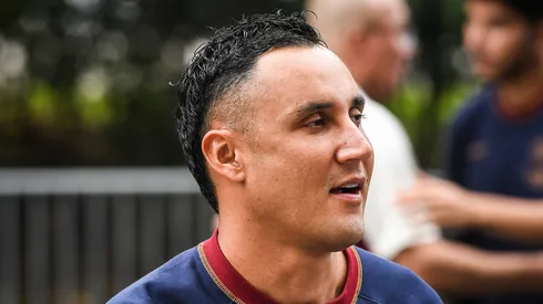 Fecha de debut: Keylor Navas celebra su último fichaje.