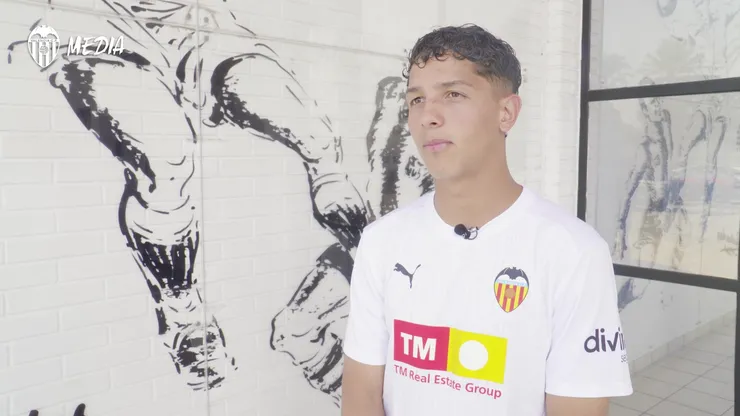 Warren Madrigal compartió sus sensaciones tras anotar para el Valencia Mestalla.