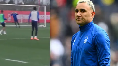 Keylor Navas le envía advertencia al Newcastle en el entreno del Nottingham Forest (VIDEO)
