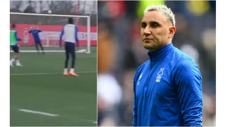 Keylor Navas le envía advertencia al Newcastle en el entreno del Nottingham Forest (VIDEO)