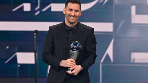 Lionel Messi, elegido como el mejor jugador del mundo en los premios The Best, de FIFA, 2023 (Getty)