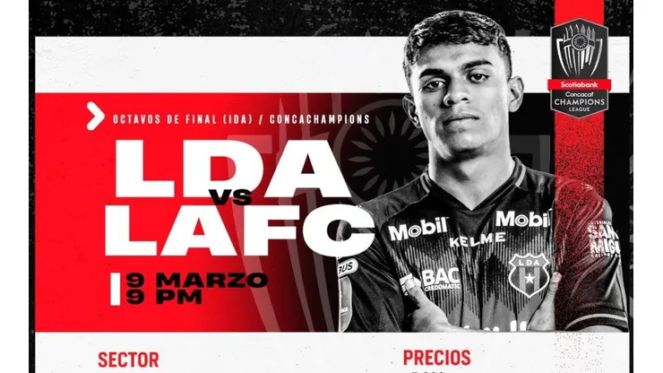 Entradas a la venta para el duelo entre Alajuelense y LAFC.