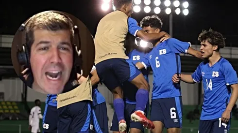 La celebración de Fernando Palomo tras el triunfo de El Salvador en el Premundial Sub-17