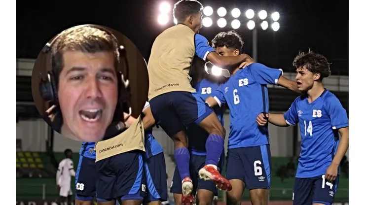 La celebración de Fernando Palomo tras el triunfo de El Salvador en el Premundial Sub-17