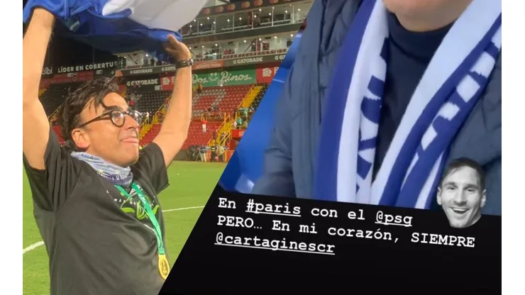 El amor de Adal Ramones por Cartaginés: “Messi vente a Cartago”.