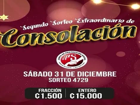 ◉ Segundo Sorteo Extraordinario de Consolación de Costa Rica: sorteo, resultados y números ganadores del sábado 31 de diciembre | Lotería Costa Rica Premio Mayor ¢900 millones