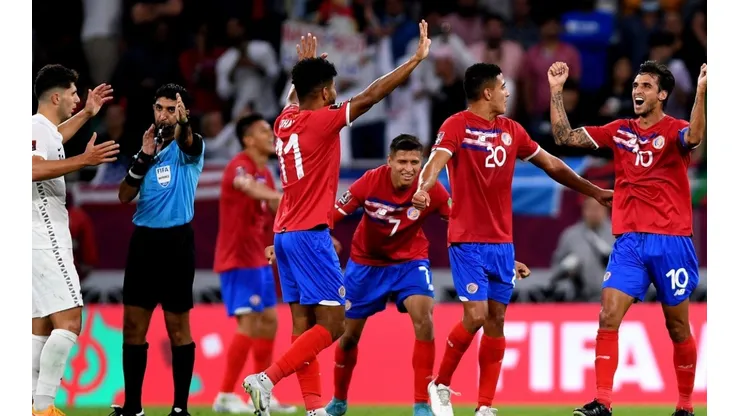Costa Rica celebró la clasificación a Qatar ante Nueva Zelanda (Getty)