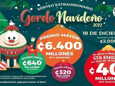 ◉ Sorteo Extraordinario Gordo Navideño de Costa Rica: números ganadores del domingo 18 de diciembre