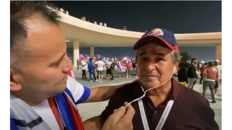 Jorge Luis Pinto se conmovió con las palabras que recibía del Youtuber "Chero Pura Vida" (Youtube)