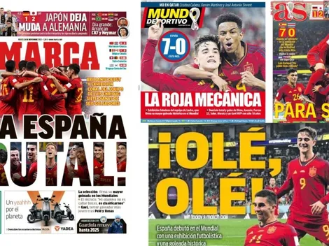 Así titularon los medios de prensa española la paliza ante Costa Rica