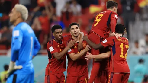 España no tuvo piedad y aplastpo 7 por 0 a Costa Rica (Getty)