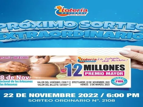 ◉ Lotería Nica de HOY, martes 22 de noviembre: sorteo y números