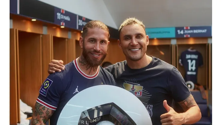 Sergio Ramos y Keylor Navas, amigos y compañeros de equipo tanto en el Real Madrid como en el PSG (PSG)