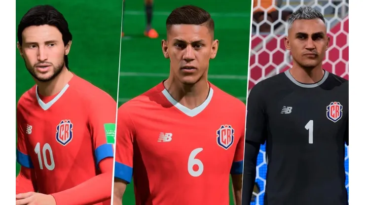 Selección de Costa Rica: la cara de los futbolistas en el FIFA 23