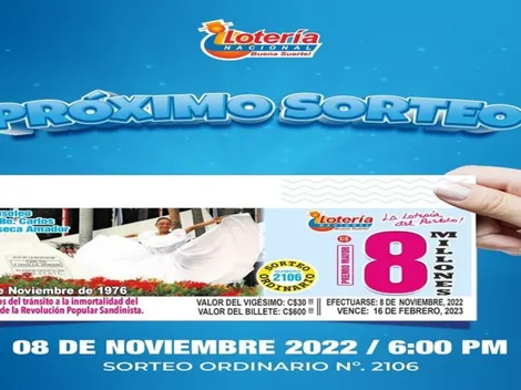 ◉ Lotería Nica de HOY, martes 8 de noviembre: sorteo y números