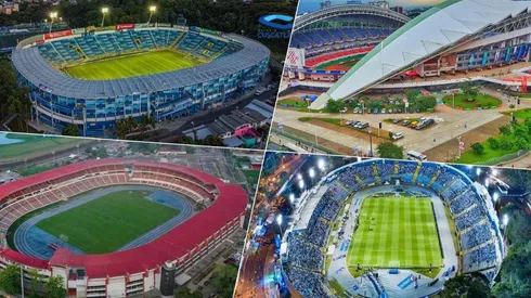 Los estadios que se usarían si Centroamérica fuera sede de un Mundial.