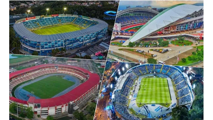 Los estadios que se usarían si Centroamérica fuera sede de un Mundial.