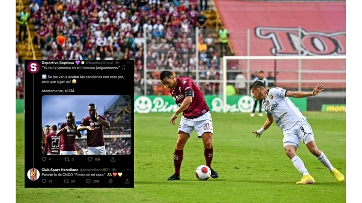 Los picantes mensajes entre Saprissa y Herediano en redes