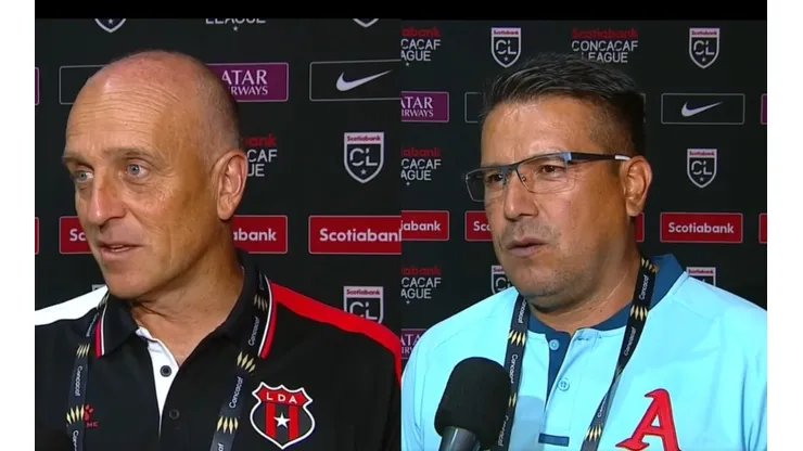 Fabián Coito, DT de Alajuelense / Adonay Martínez, DT del Alianza (Concacaf)