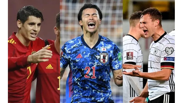 Calendarios de España, Japón y Alemania previo a Qatar 2022.