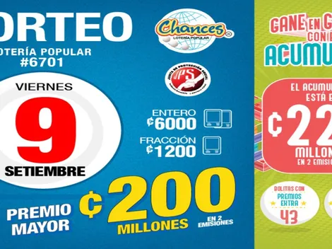 ◉ Chances de Costa Rica: números ganadores de HOY, viernes 9 de septiembre