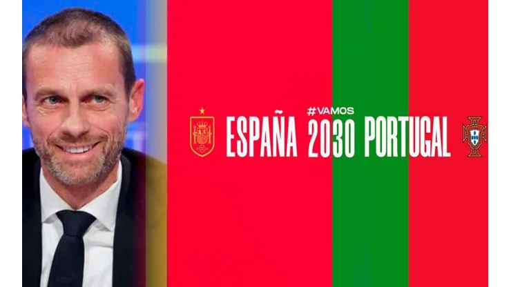 Presidente de UEFA confía que FIFA escoga a España y Portugal para Mundial 2030.