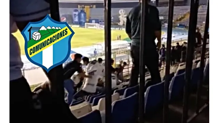 Aficionados de Comunicaciones se fueron a los golpes en las gradas [VIDEO]