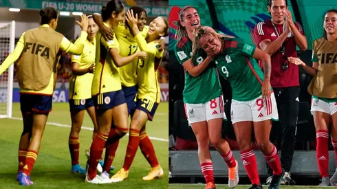 La selecciones de Colombia (izq.) y México (der.) consiguieron clasificar a cuartos de final del Mundial femenino Sub 20.