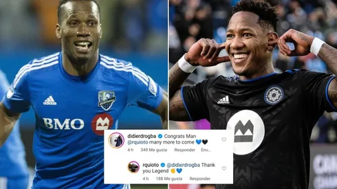 Didier Drogba felicita a Romell Quioto por su gran torneo en Montreal