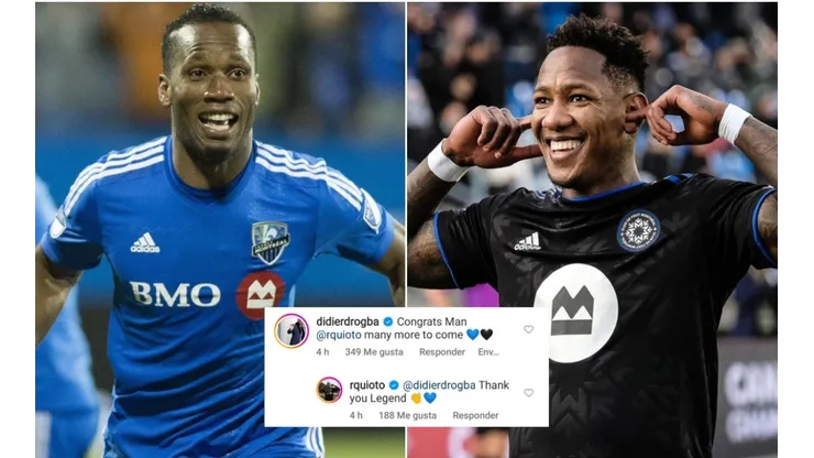Didier Drogba felicita a Romell Quioto por su gran torneo en Montreal