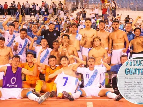 Selección Sub-20 de Guatemala recibe conmovedora carta tras clasificación al Mundial