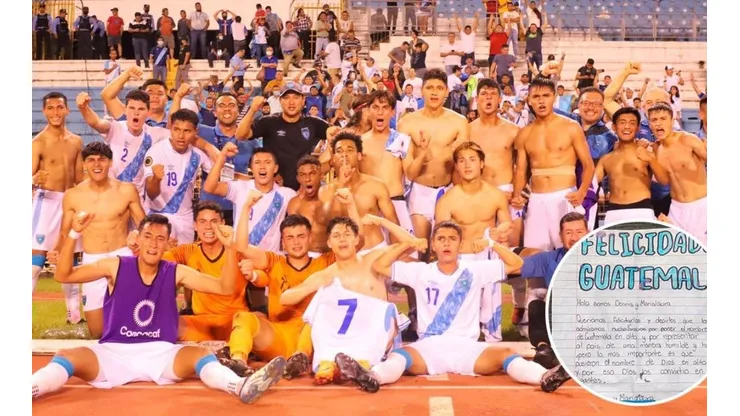 Selección Sub-20 de Guatemala recibe conmovedora carta tras clasificación al Mundial