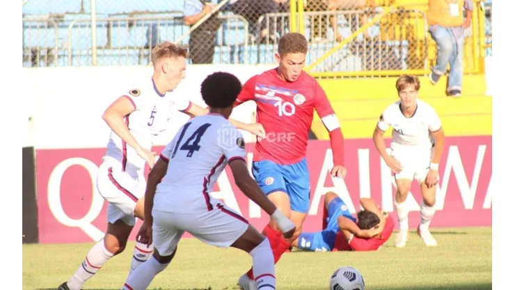 Costa Rica perdió ante Estados Unidos y quedó eliminada del Premundial Sub-20.