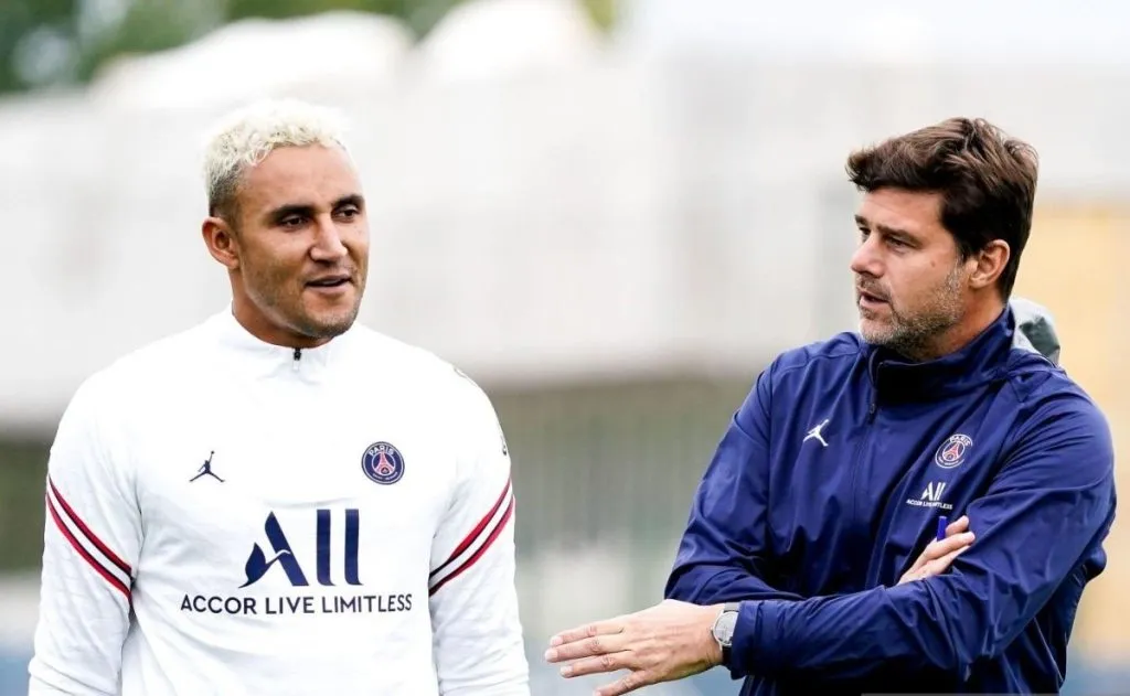 Mauricio Pochettino y Keylor Navas se conocen bien.