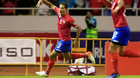 Celso Borges celebrando su anotación con La Sele (Fedefut CRC)