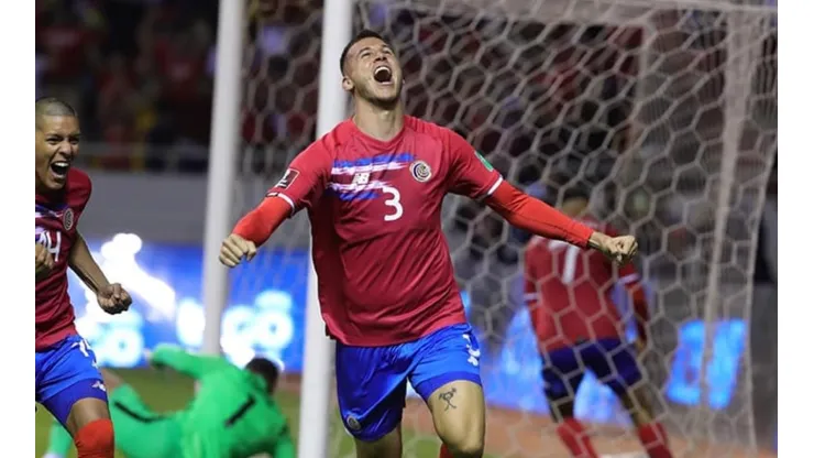 Juan Pablo Vargas celebrando su anotación ante los Estados Unidos en eliminatoria (Fedefut CRC)