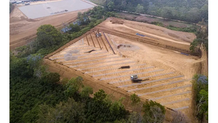 Toma aérea de las instalaciones del nuevo centro de entrenamiento del Saprissa (Saprissa)