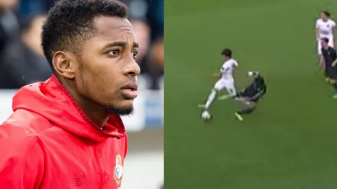 Amir Murillo realiza una fuerte entrada a rival