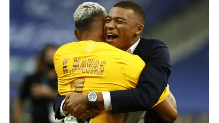 Keylor Navas y Kylian Mbappé se juntaron en Madrid