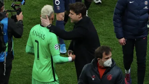 Pochettino y Navas tuvieron una conversación en privado